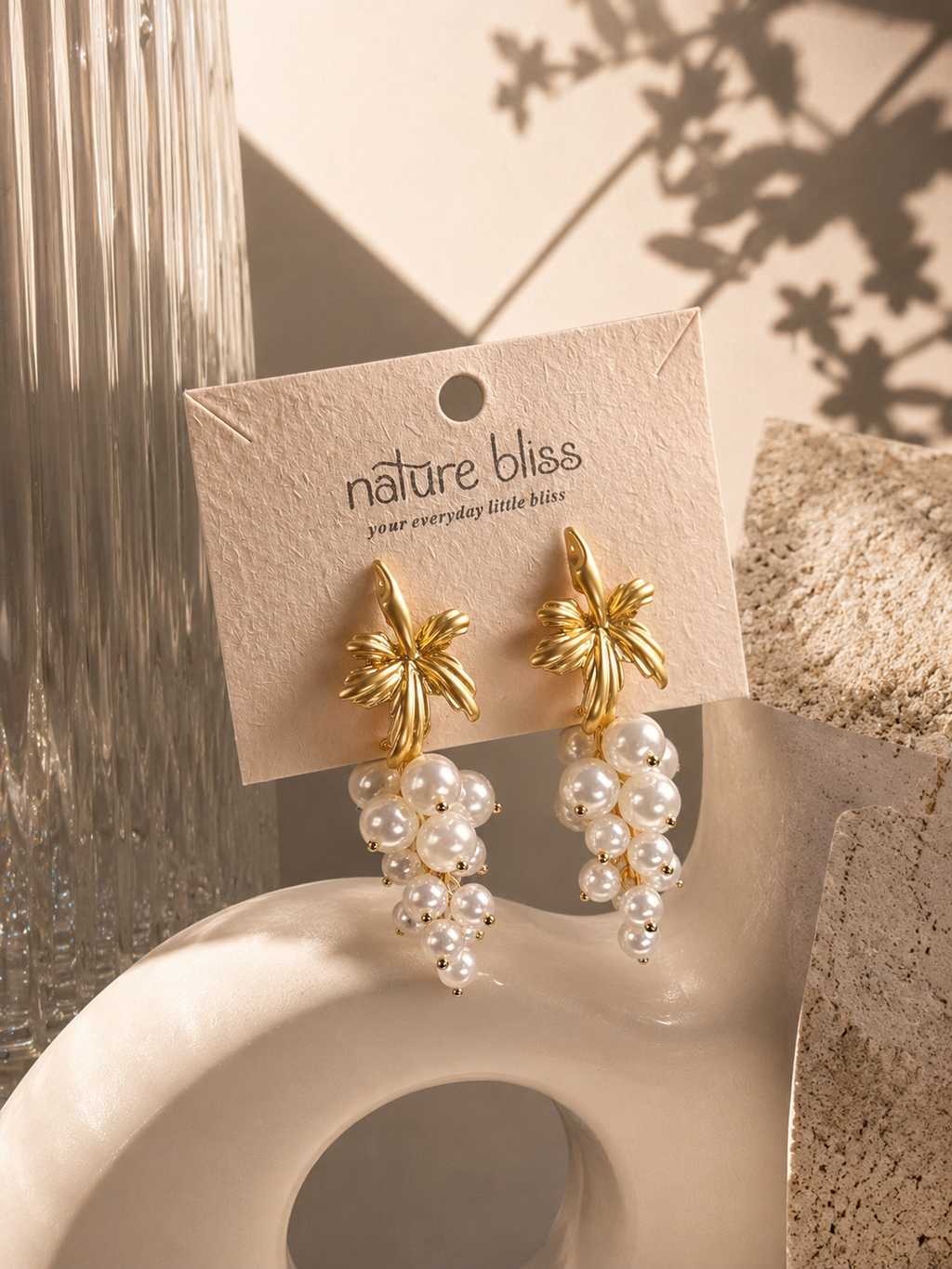 Floral French Grape Cluster Earrings