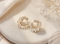 Luxury C-Shaped Pearl Earrings