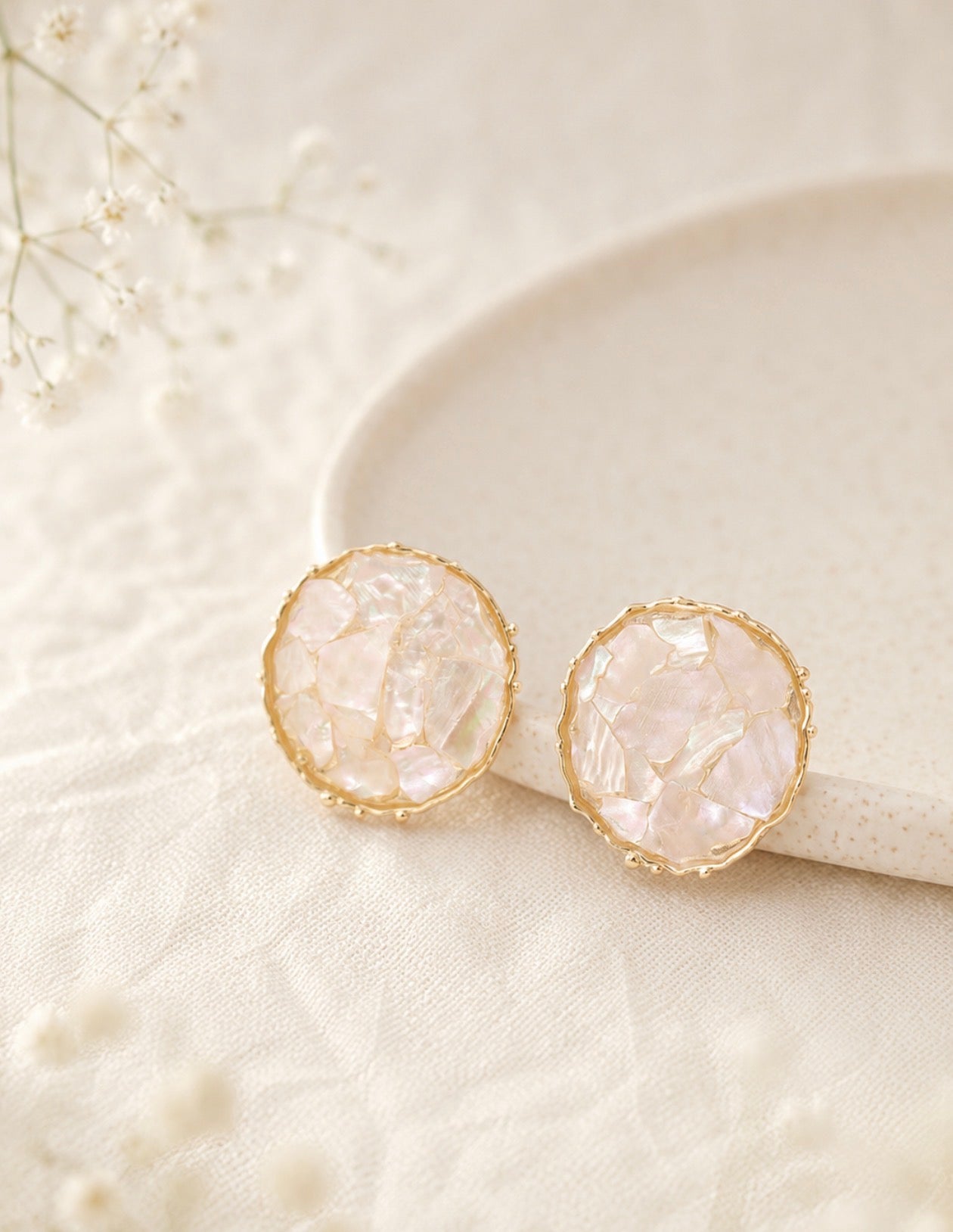 Abalone Shell Stud Earrings