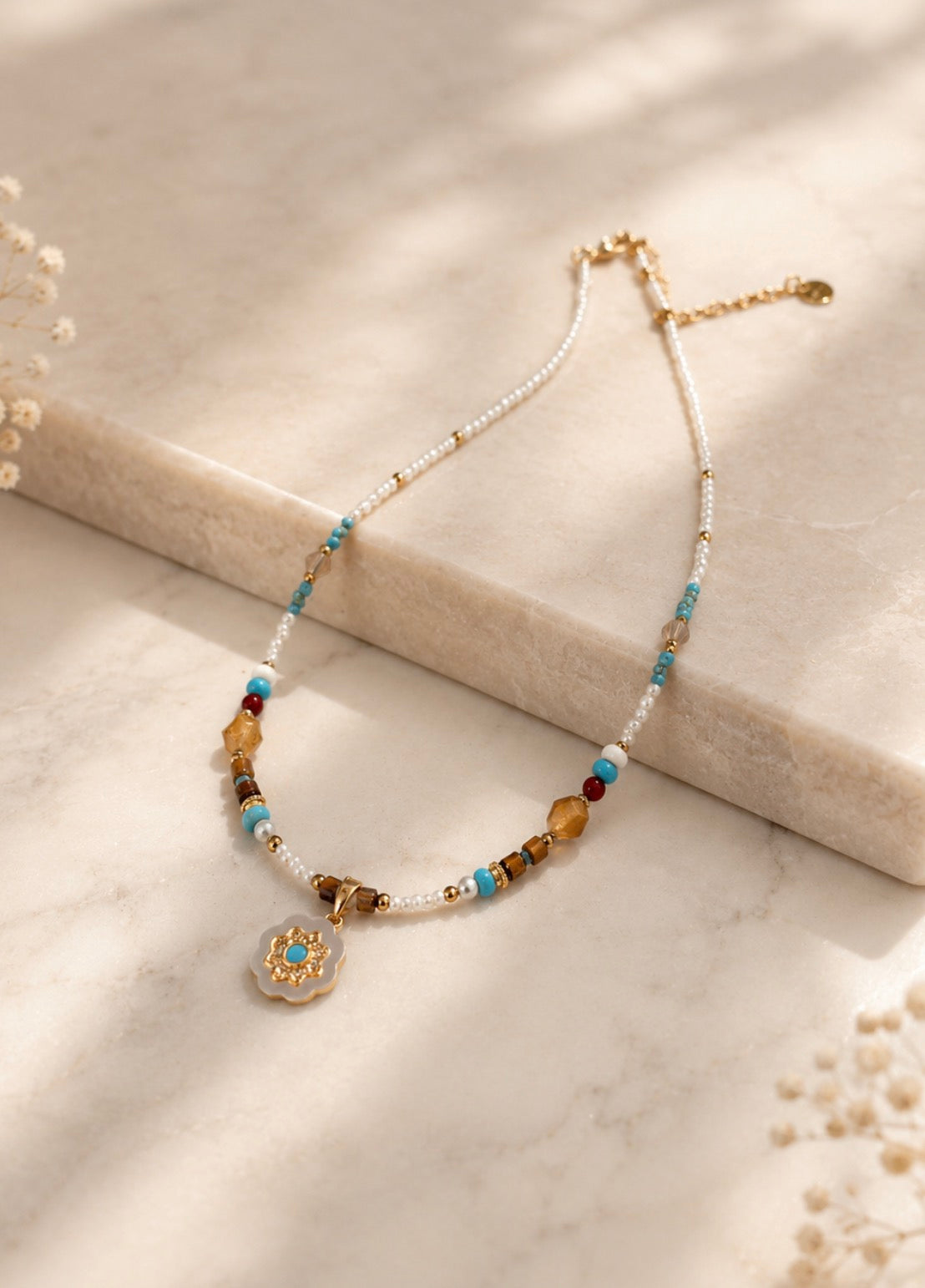 Meadow Bloom Beaded Necklace