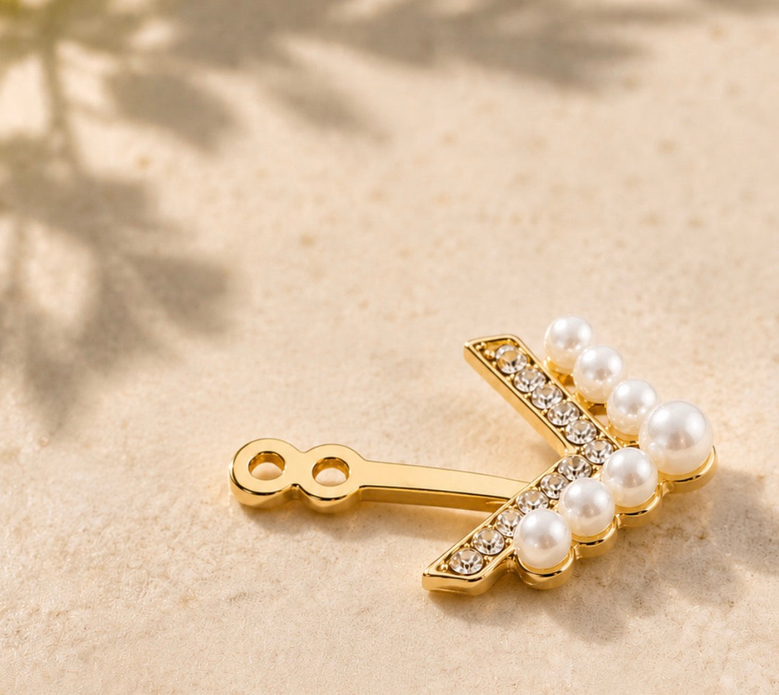Golden Flow Abstract Earrings
