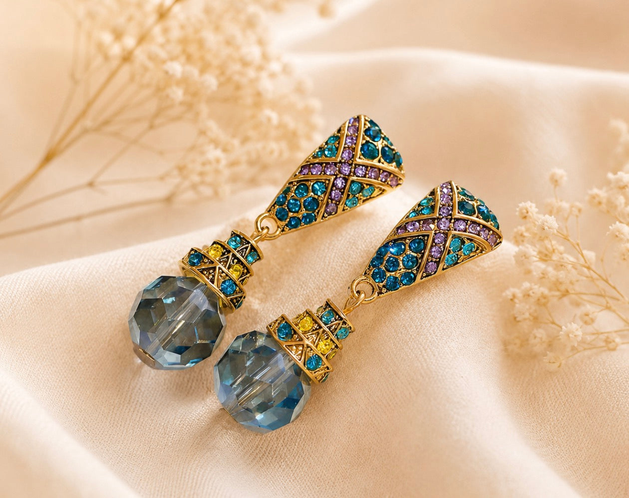 Vintage Ocean Drop Earrings