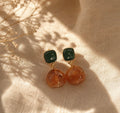 Forest Amber Drop Earrings