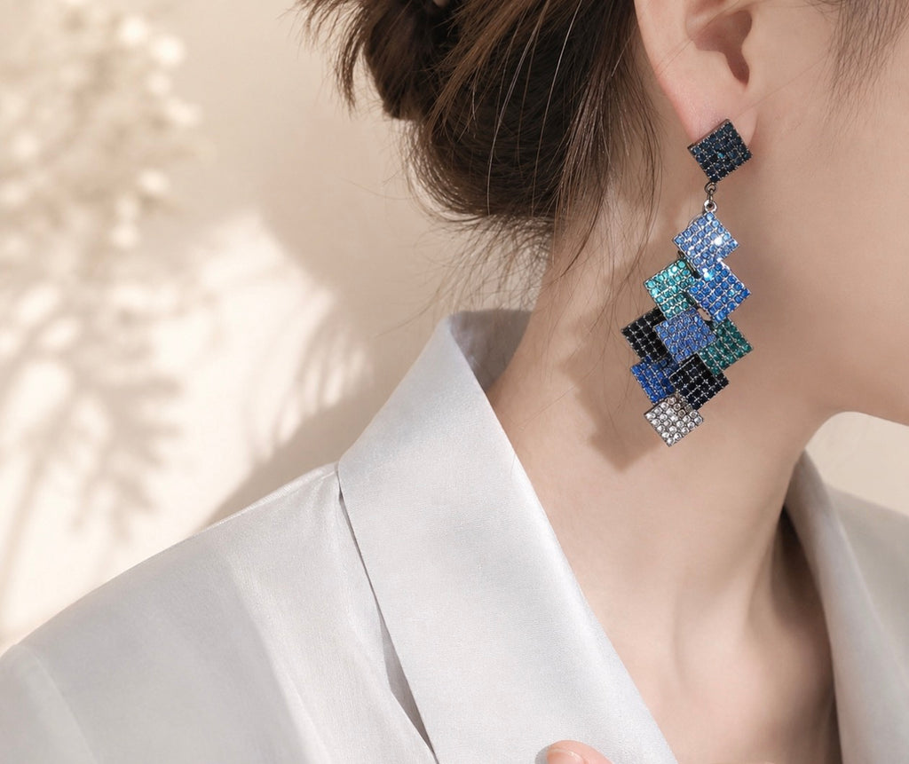 Azure Drift Drop Earrings
