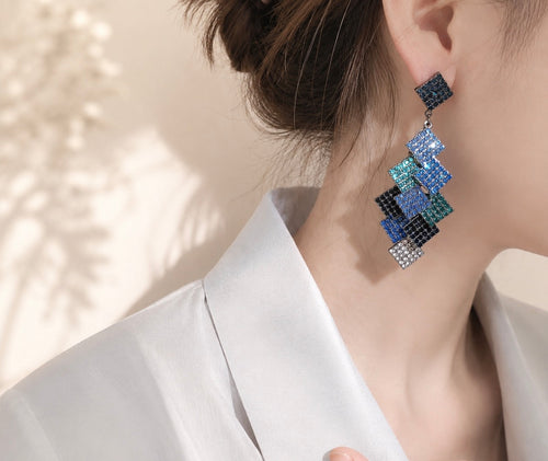 Azure Drift Drop Earrings