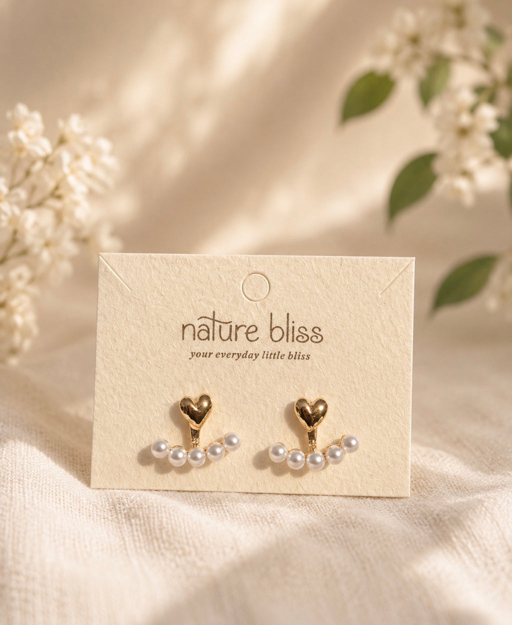 Pearl Crescent Earrings
