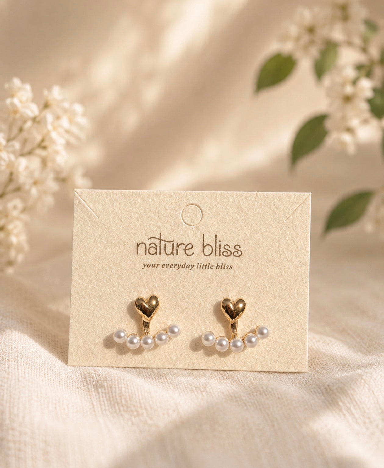 Pearl Crescent Earrings