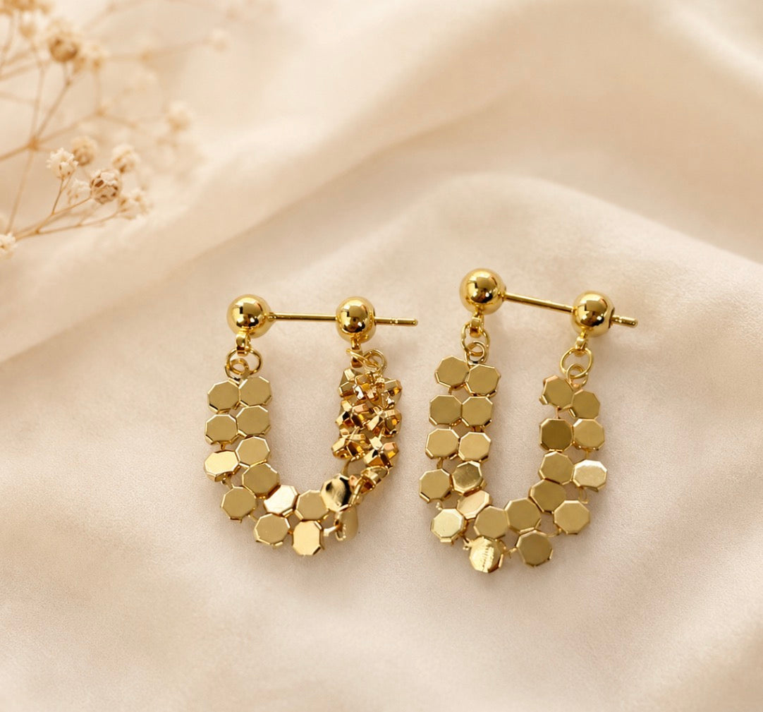 Golden/ Silver Bead Chain Earrings