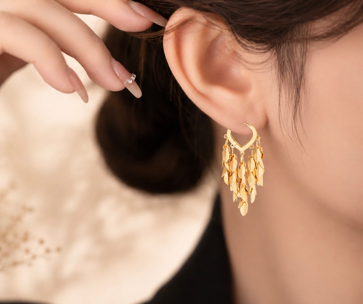 Golden/ Silver Fringe Drop Earrings