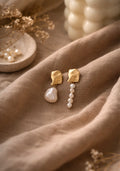 Pearl Chain Drop Earrings