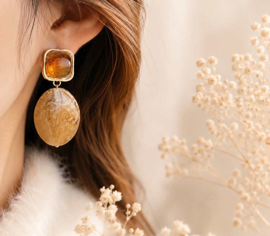 Amber Earth Earrings