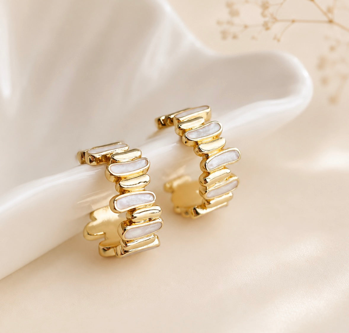 Modern Gold Block Earrings