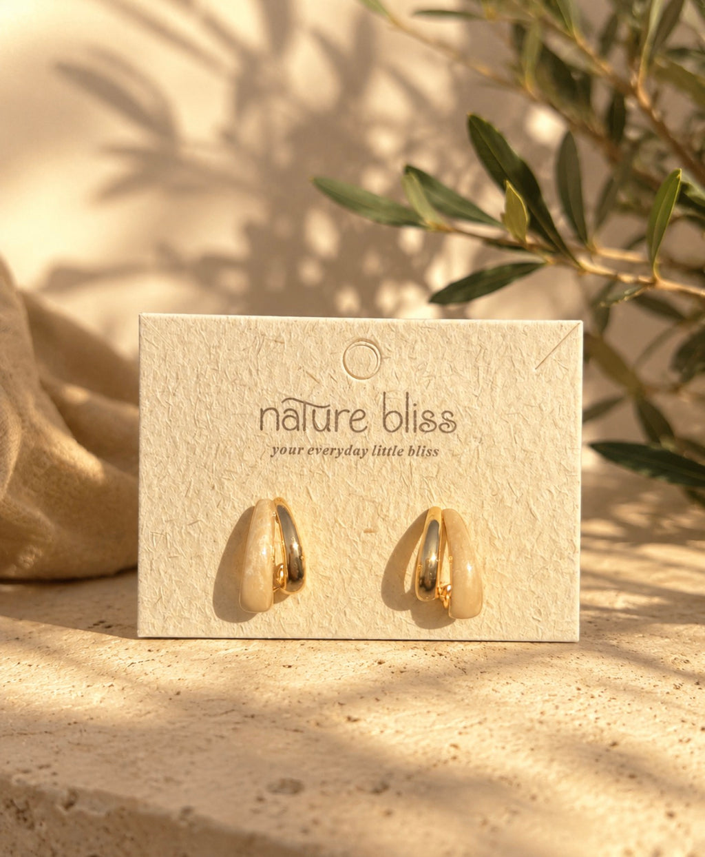 Ivory Shell Stud Earrings