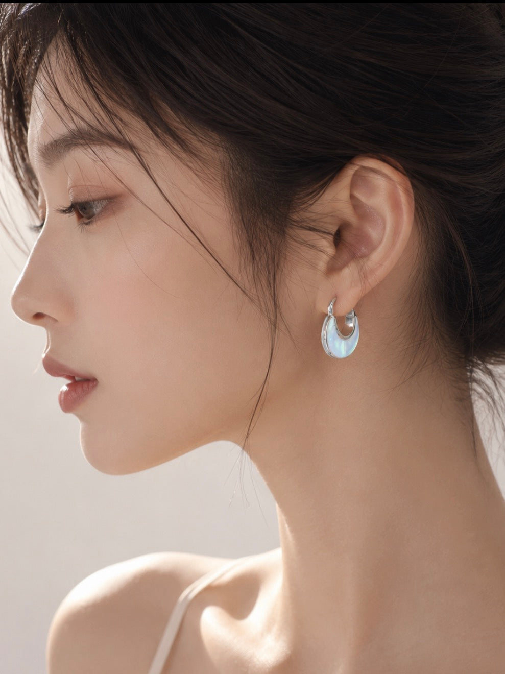 Ivory Moon Earrings