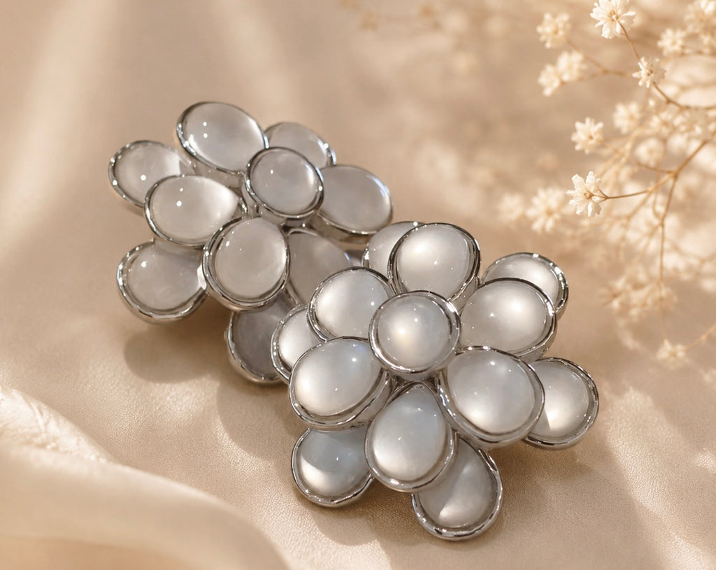 Moonlight Pearl Cluster Earrings