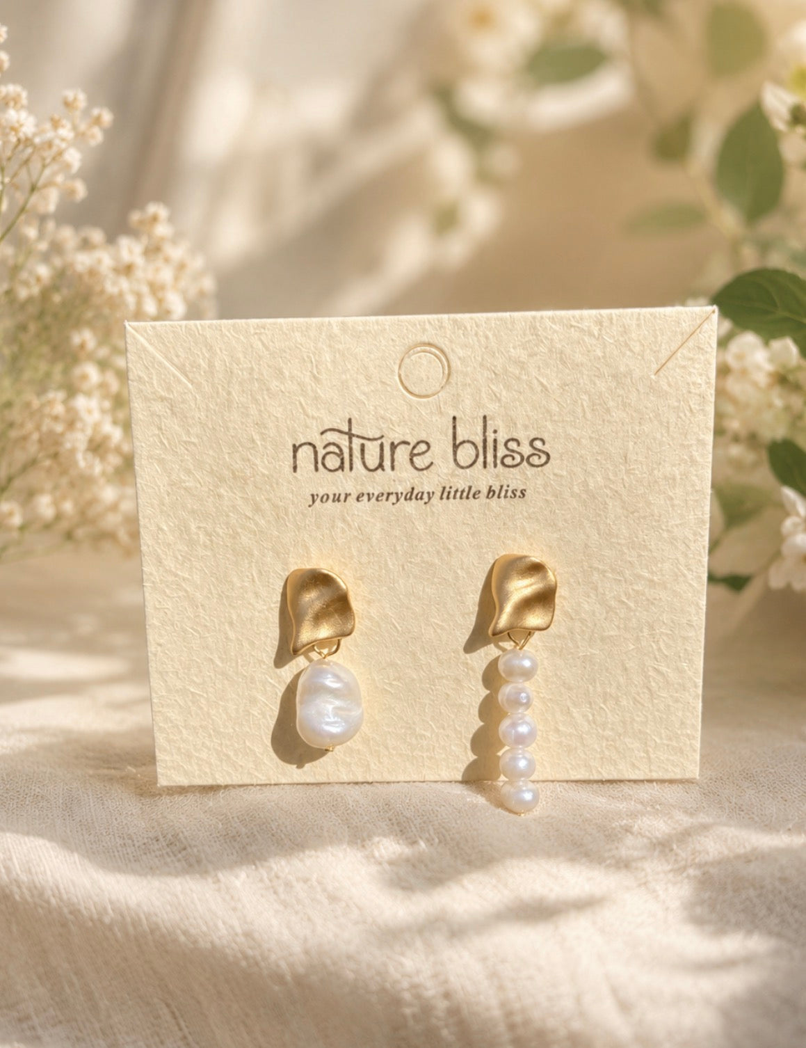 Pearl Chain Drop Earrings