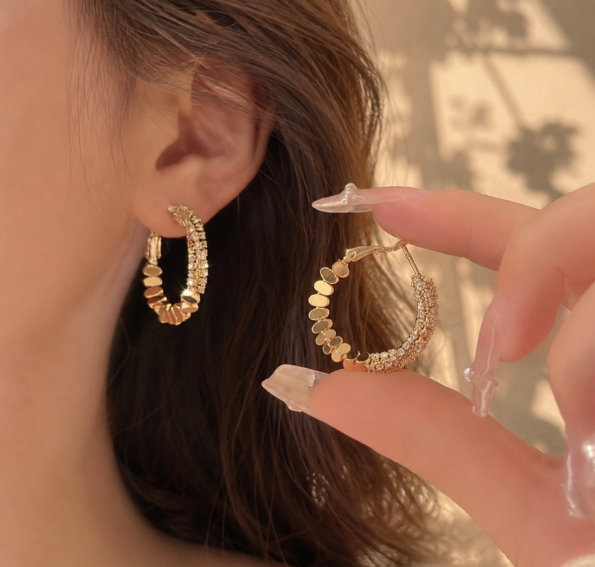 Golden Woven Hoop Earrings