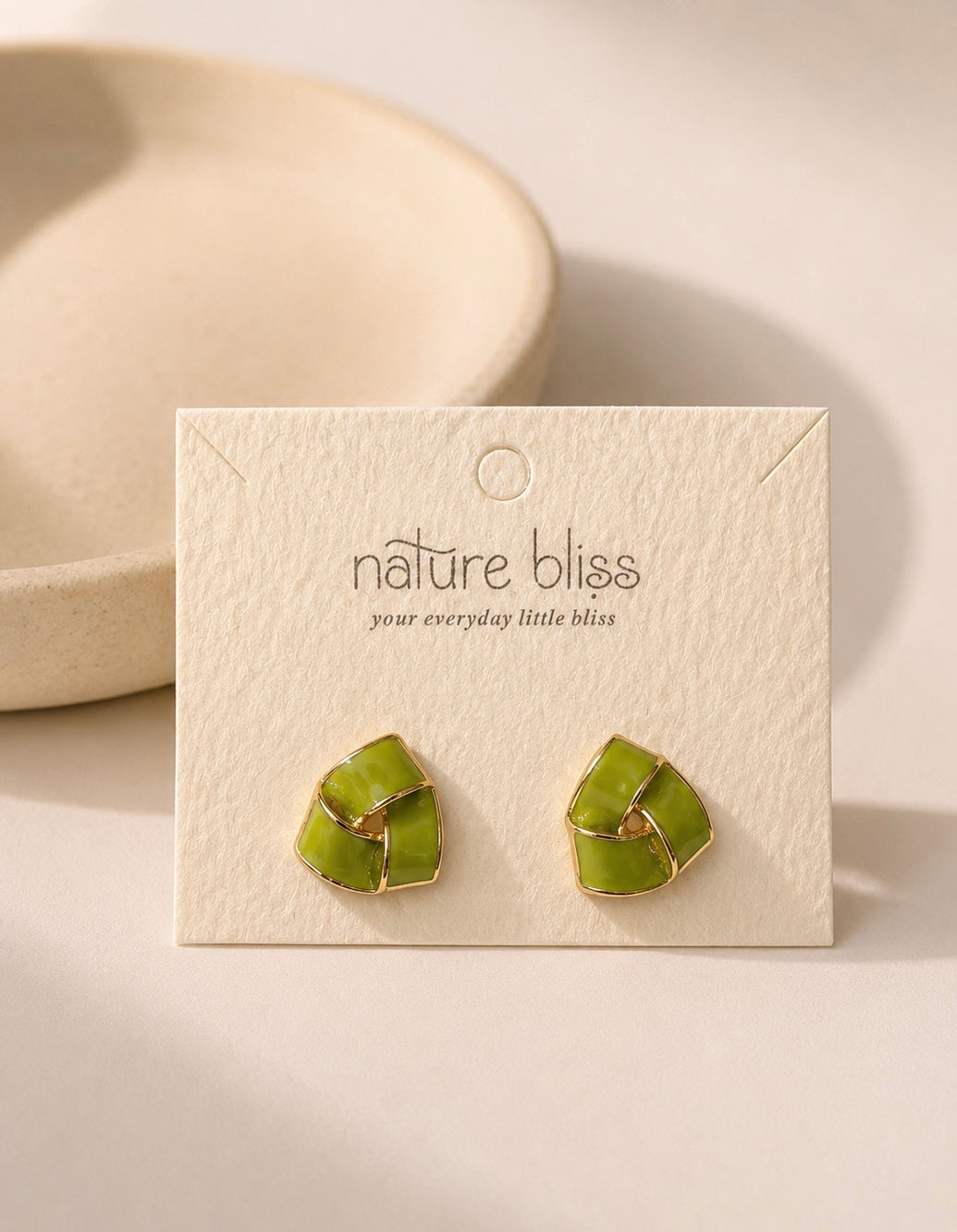 Lime Dew Stud Earrings