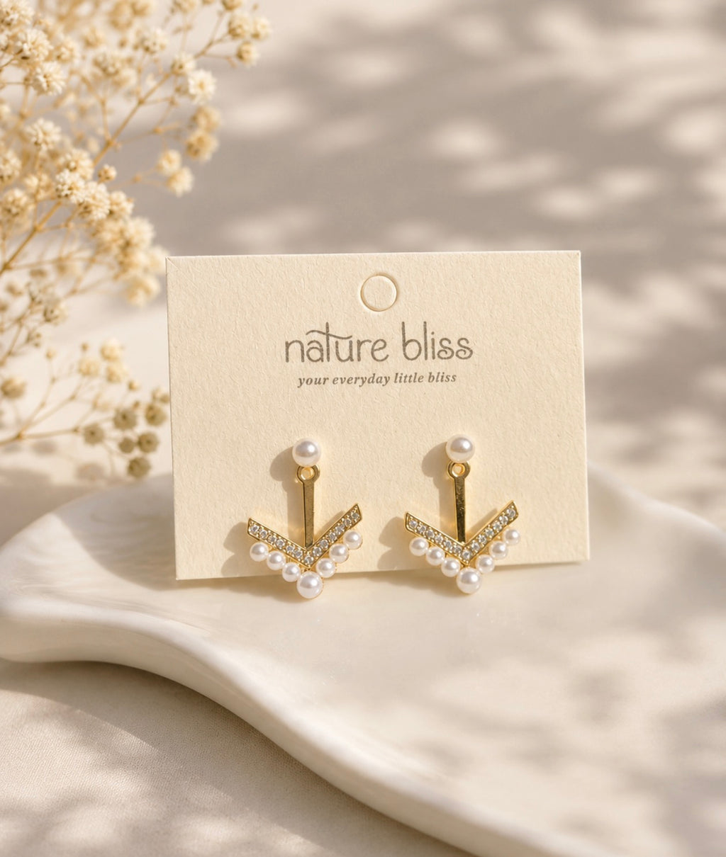 Golden Flow Abstract Earrings