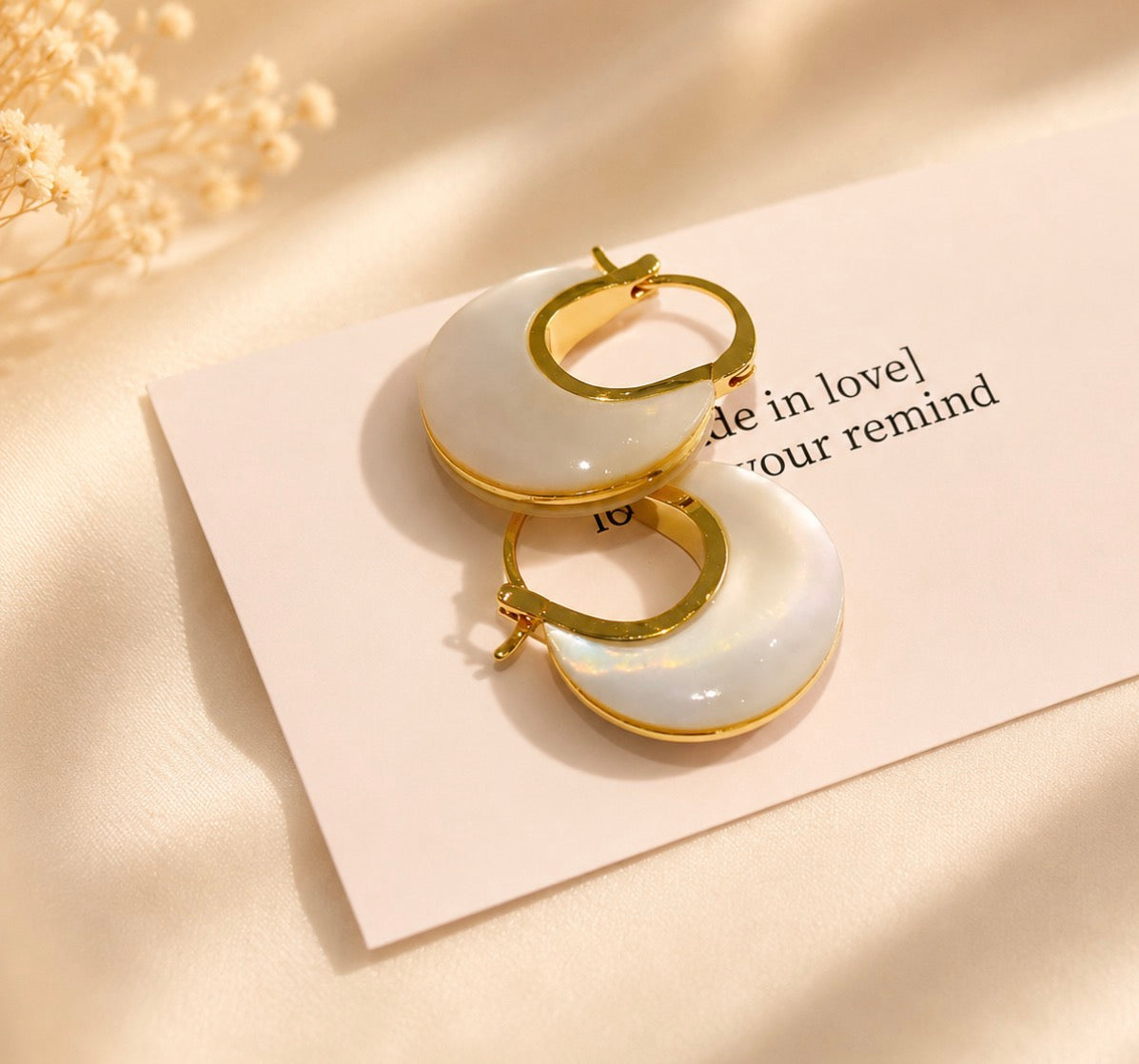 Ivory Moon Earrings