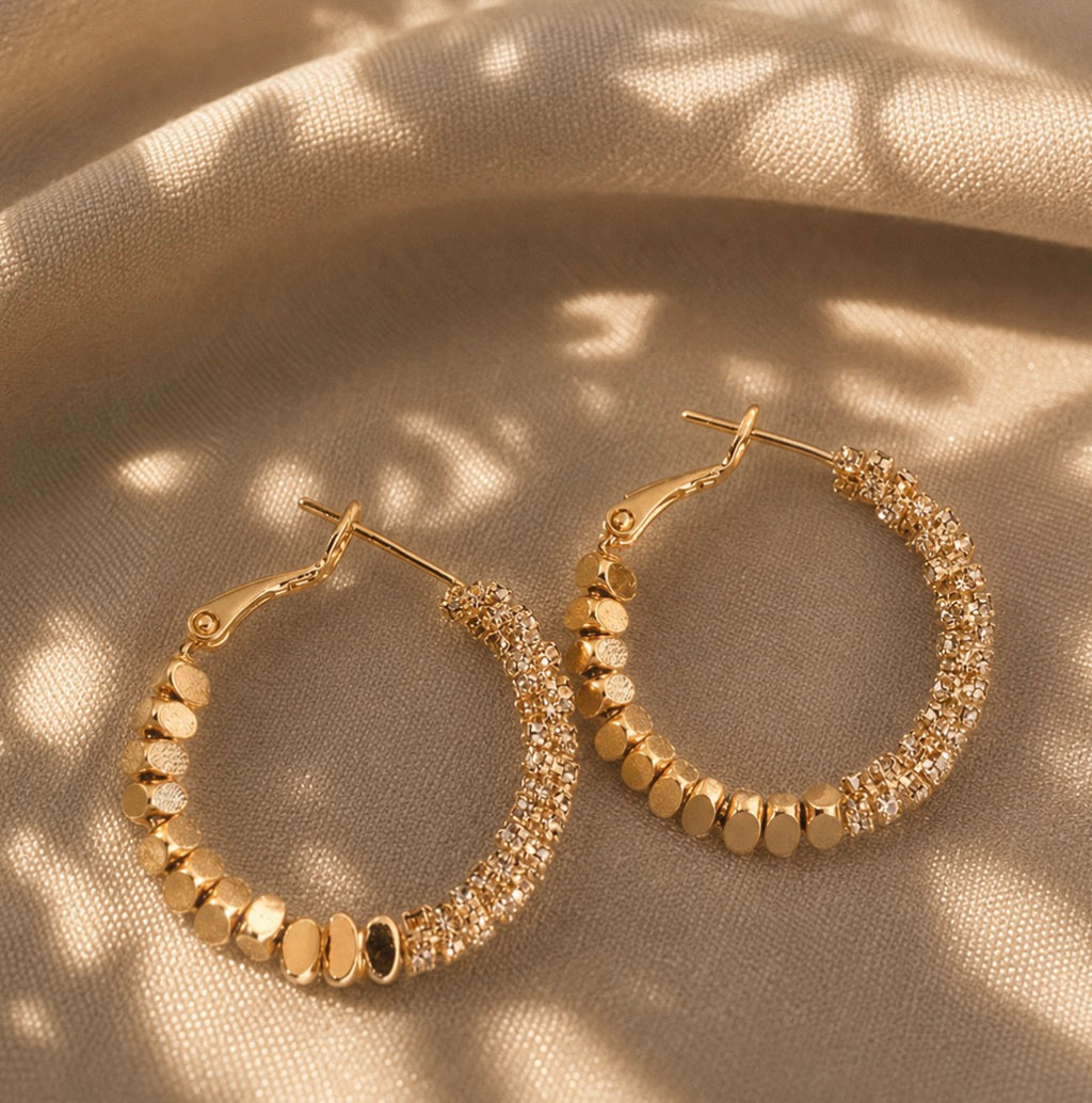 Golden Woven Hoop Earrings