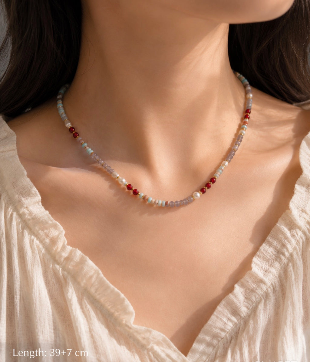 Meadow Bloom Beaded Necklace