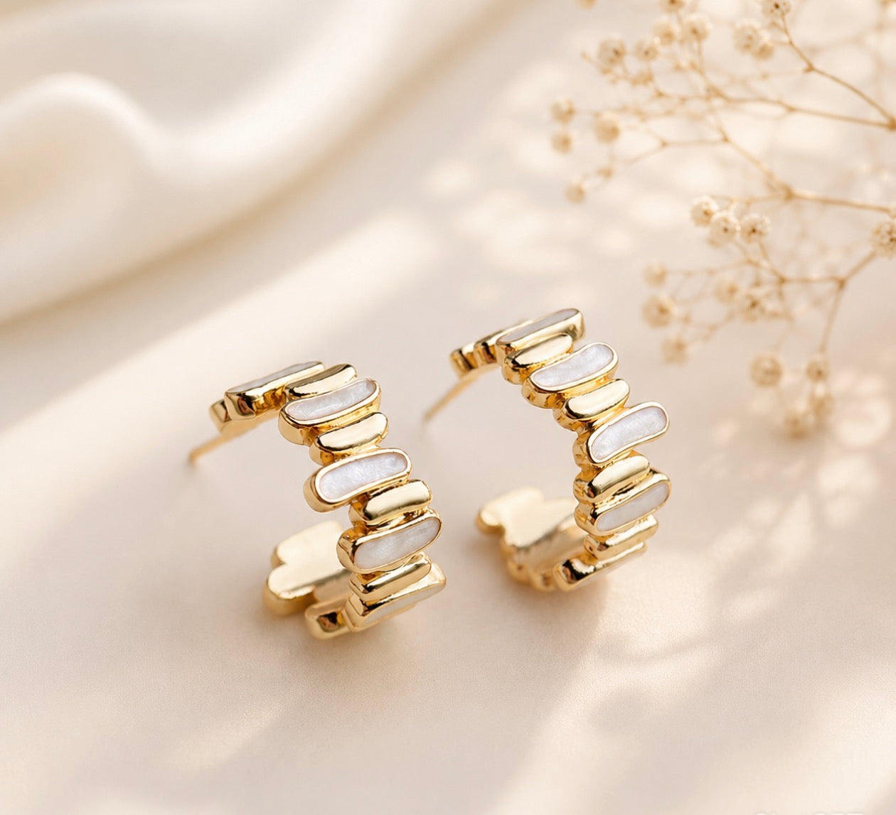 Modern Gold Block Earrings