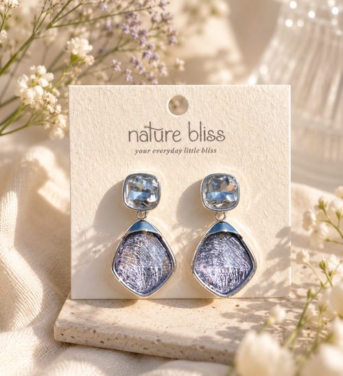 Amethyst/ Silver Mist Earrings