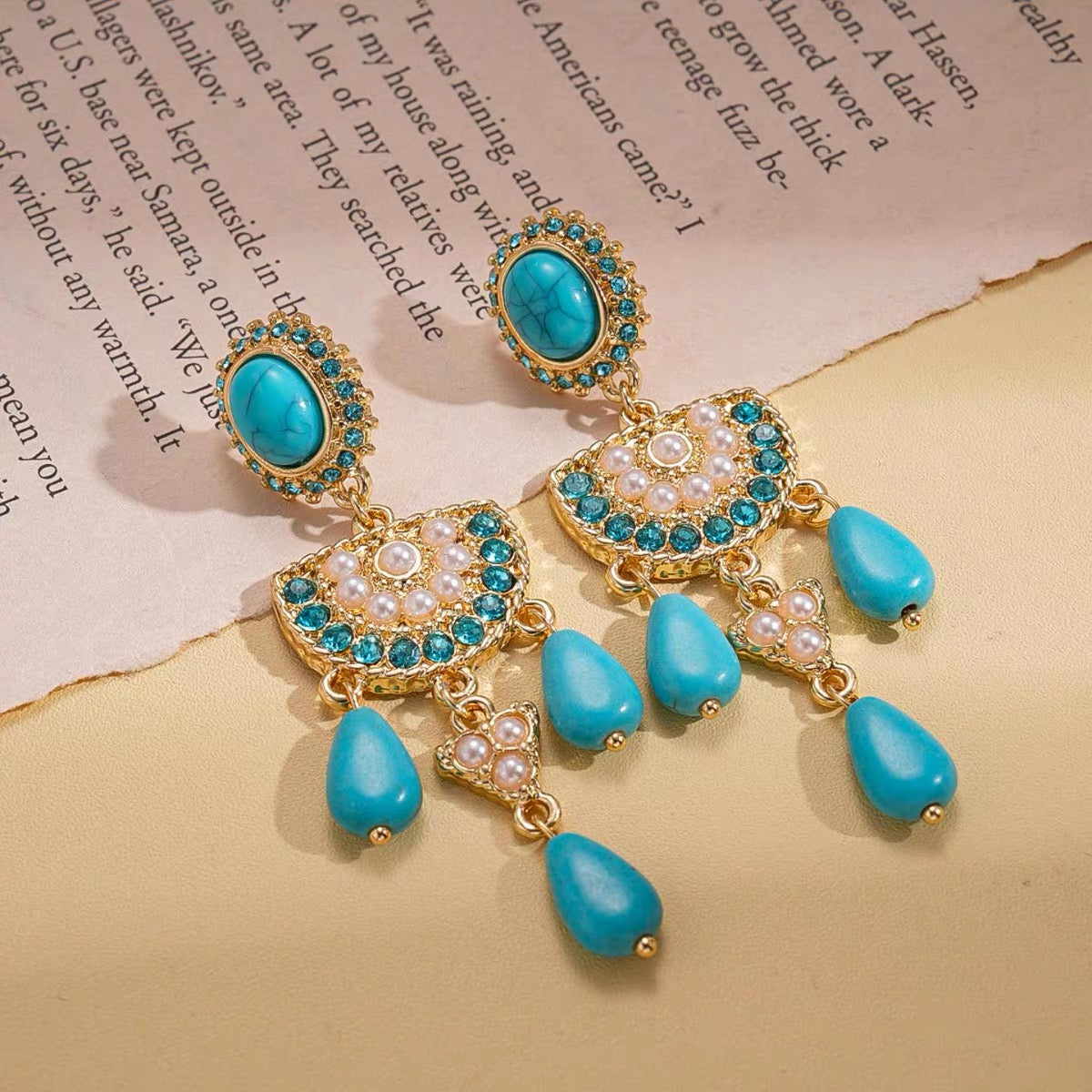 Turquoise Royale Drop Earrings