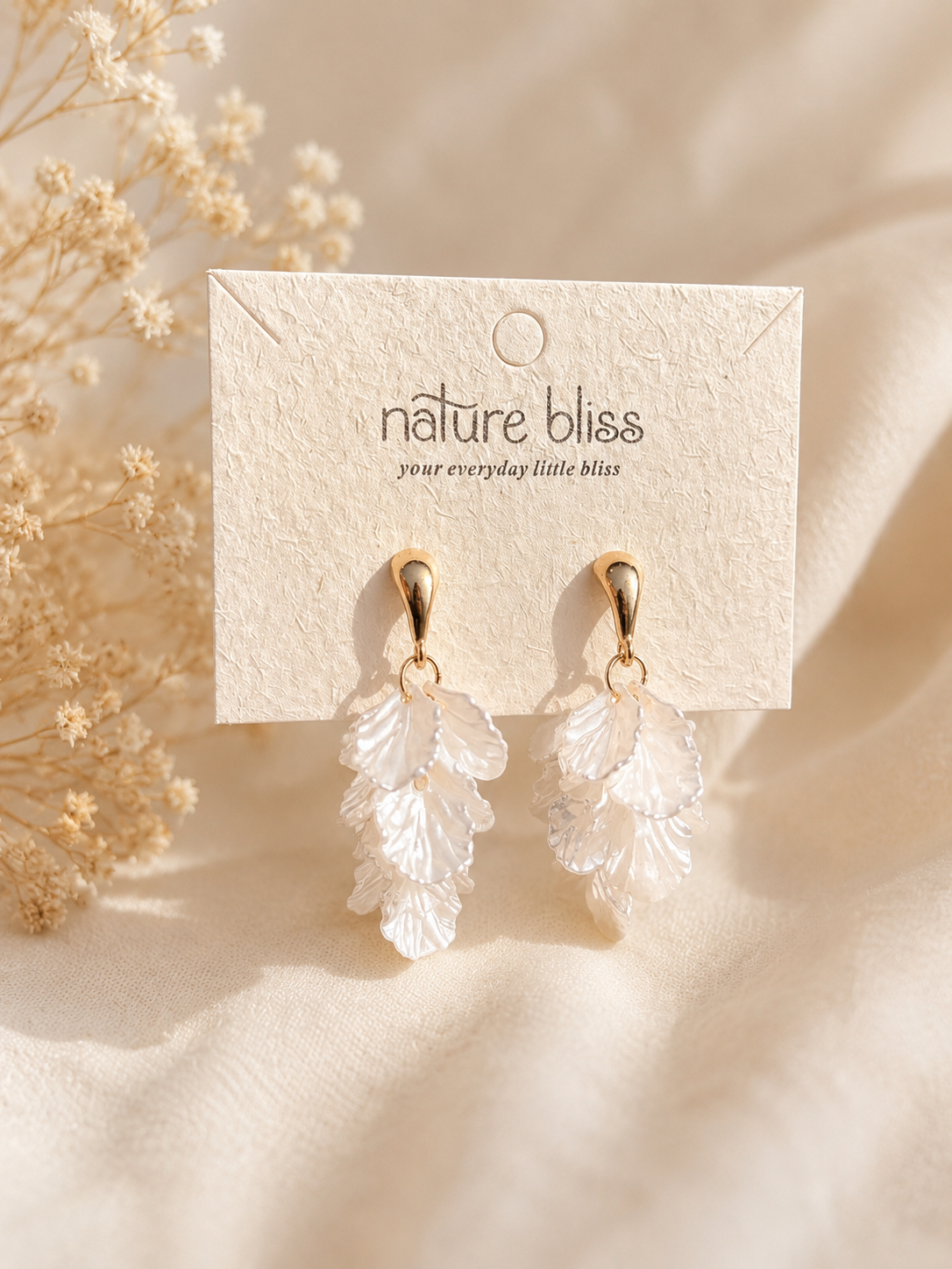 Ivory Blossom Drop Earrings