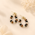 Monochrome Beaded Hoop Earrings